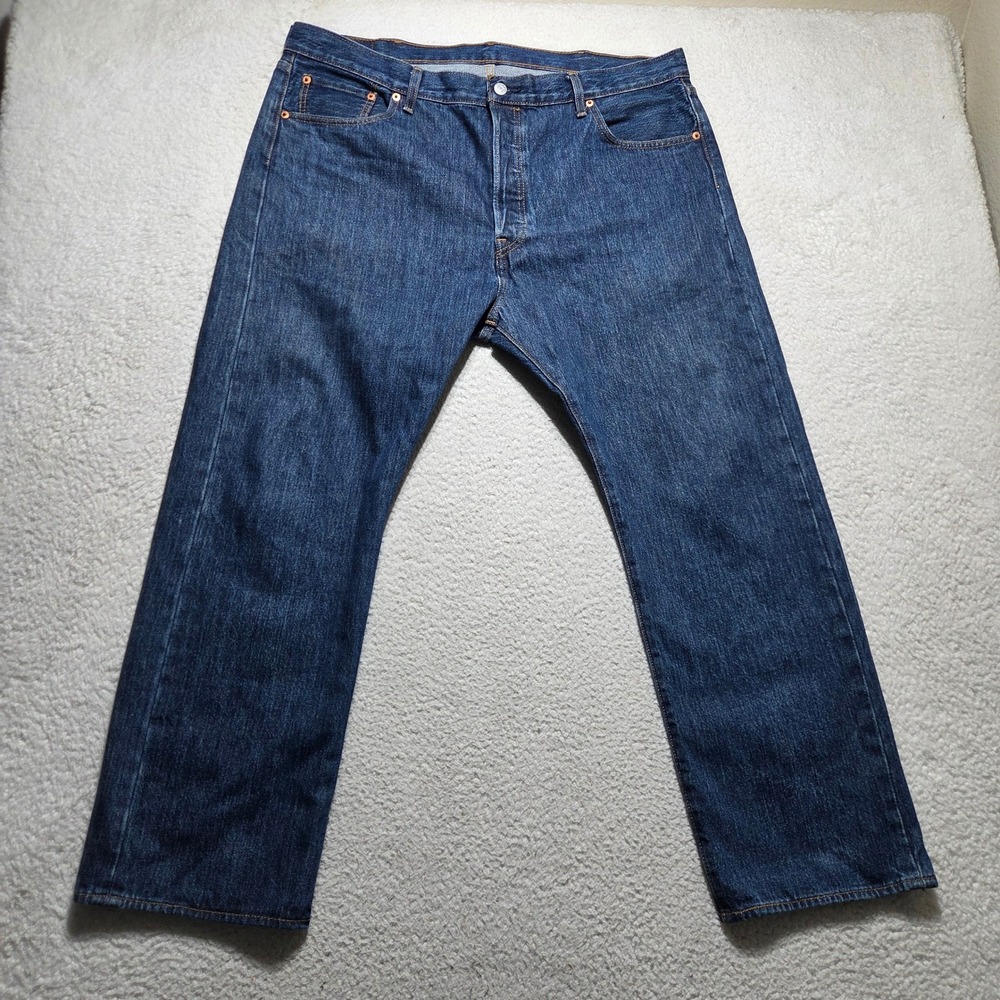 Levi 501 Original Fit Jeans Men 40x29 Blue Denim Straight Leg Classic Casual